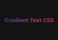 Gradient Text CSS